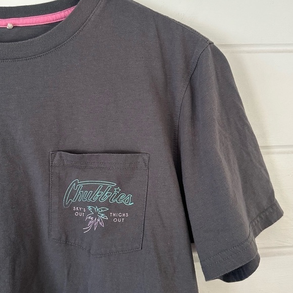 Chubbies Sky’s Out Thighs Out Cotton Blend Relaxed Beachy Tropical T-Shirt Sz L - Picture 3 of 7